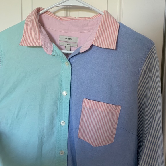 Jcrew Colorblock Button Down - Picture 2 of 3